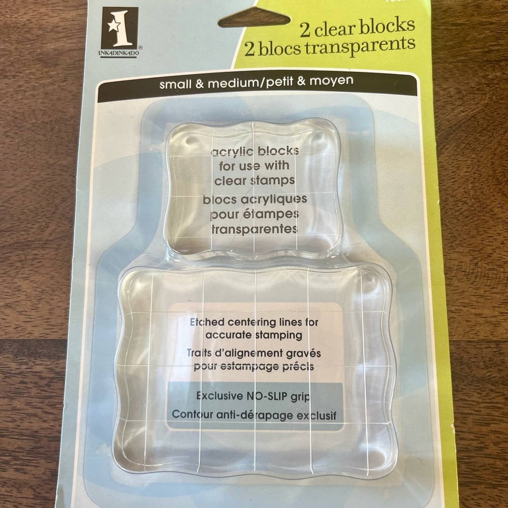 Inkadinkado Clear Transparent Blocks For Clear Stamps